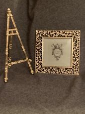 Olivia Riegel Austrian Crystals, Isadora 4” x 4” Gold/Pewter Frame W/ Easel, Box picture