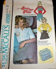 Vtg 1970's McCall's Learn to Sew Pattern 4688 Blouse Shoulder Bag Size 12 Uncut picture