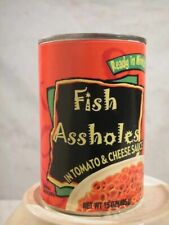 Fun Gag Label Fish Ass Holes in Tomato Sauce Christmas Gift Stocking Stuffers picture