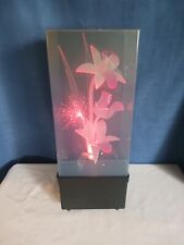 Vintage Color Changing Fiber Optic Flower Lamp Music Box Works, See Video picture