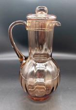 Vintage Antique Caramel Stained Glass Jug 1975 Ussr Stunning Creative Rare Art picture