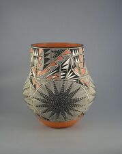 M. Victorino - Vintage Fine Line Acoma Pueblo Indian Olla Pot - 9