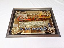 Vintage Delicious Coca Cola Relieves Fatigue Mirror Sign 5 Cents DRINK picture