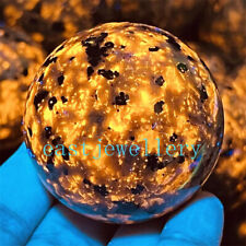 Natural Flame's stone Sphere Quartz Yooperite Crystal Ball Reiki Realing Gem1PC picture