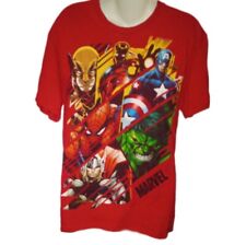 Size M - Marvel Capt America Ironman Thor Hulk AVENGERS Spiderman red T Shirt picture