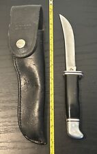 BUCK 121 FISHERMAN KNIFE INVERTED 2 LINE STAMP 1967-1972 W/ SHEATH USA picture