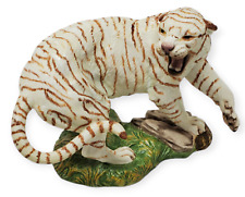 Franklin Mint - Great Cats of the World NWF - White Bengal Tiger Figurine 1989 picture