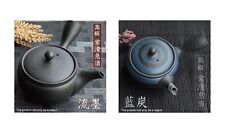Japanese Kyusu Teapot with Tea Straigner Green tea Tokoname Yaki Black & Blue picture