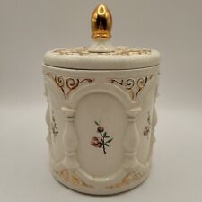 Hand Painted Rose Ceramic Jar With Lid By Lilyan picture