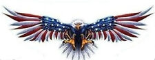 EAGLE FLYING WINGS USA FLAG  TOOL BOX HELMET BUMPER STICKER DECAL MADE IN USA picture