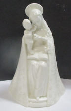 Vtg Hummel Goebel Flower Madonna Virgin Mary Baby Jesus Figurine White  8