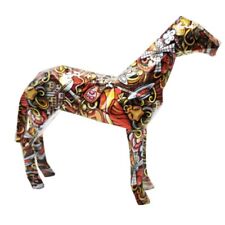 Doberman Dog Sculpture, Graffiti Animal Statue, Art Figurine.. Size: 7