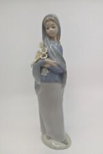 Vintage Lladro Girl with Calla Lilies Porcelain Figurine #4650 picture
