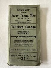 Antique 1919 Rand-McNally Auto Trail Map No 4  Tourists Garage Inc. picture