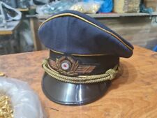 WW2 German Luftwaffe Airforce Generals Officers Peak Visor Costume Hat Cap Repro picture