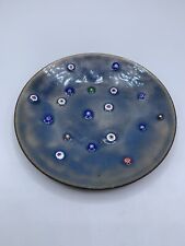 Enamel on Copper Dish With Millefiori, Abstract MCM Plate Trinket Dish. picture