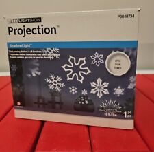 RARE New 2017 Gemmy LED Lightshow Projection ShadowLight Snowflakes Battery ❄️ picture