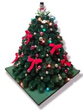 Vintage Thistle Decorated Lit Christmas Tree - 15