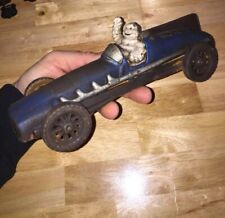Michelin Tire Man Racer Race Car METAL Cast Iron Patina Oil Goodyear Collector picture