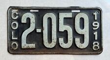 1918 Colorado License Plate picture
