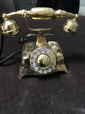 Solid Brass French Victorian Style Rotary Dial Desk Telephone picture
