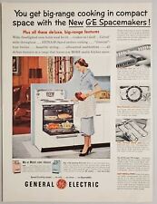 1955 Print Ad GE Spacemaker Electric Ranges Automatic Oven-Timer  picture