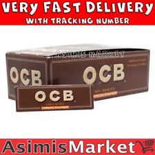 Ocb Virgin Paper Unbleached Rolling Papers FullBox 50 Packs x50Sheets Small Size picture