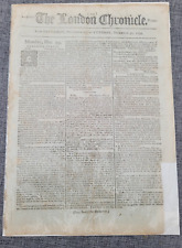LONDON CHRONICLE PRESIDENT GEORGE WASHINGTON USA 30 DEC 1794 ORIGINAL NEWSPAPER picture