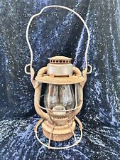 Vintage Dietz Vesta New York Central Railroad Lantern Embossed Globe USA Patina picture