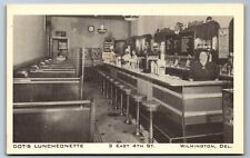 C.1940s PPC DOT'S LUNCHEONETTE COCA COLA ARCADE WILMINGTON DELAWARE Postcard PS picture