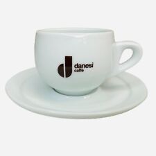 Danesi Cafe White Porcelain Cappuccino/Latte Coffee Cup & Saucer Plate picture