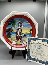 Bugs Bunny Honolulu Hare Collector Plate Bradford Exchange Warner Bros w/ COA picture