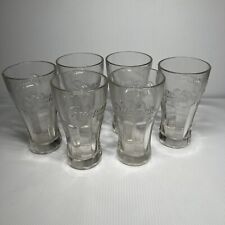 Snap On Tools Clear Vintage Cola Glasses Heavy Thick Glasses set of 6 picture