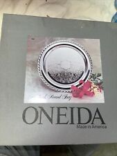 Vintage 1999 Oneida Silverplate Round 10” Serving Tray-Maybrook NIB picture