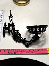 Vintage Antique Metal Iron Oil Lamp Wall Mount Sconce Candle picture