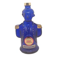 Charles Jacquin Cobalt Blue George Washington Glass Empty Liquor Bottle Vintage  picture