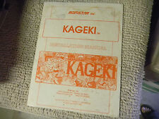 dirty cover KAGEKI ROMSTAR    arcade video game owners manual picture