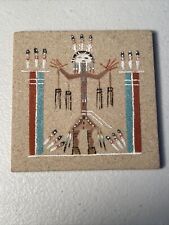 Vintage Rare Authentic Navajo Yei Sand Painting “Cloudy God” Signed Karen Pete picture