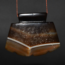 Large Antique Old Ancient Islamic Banded Agate Stone Amulet in Perfect Condition picture