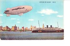 Goodyear Blimp  Puritan Flying Over Miami, FL  1930s picture
