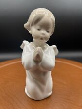 LLadro Praying Angel Boy Porcelain Figurine No. 4538 Retired Handmade in Spain picture