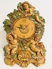 Vintage Angel Children Vineyard clock W/ Lanshire Gear picture