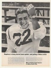 1964 Football Team Captain Bulova Regatta 23 Watch Print Ad picture
