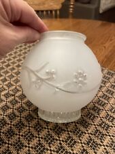 Vintage Frosted Globe Glass Ceiling Light Fixture Lamp Shade MCM picture