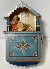 Blue Baby Lullaby Music Box - wood figurine -Erzgebirge -Germany- Wendt & Kuhn picture