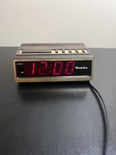 Vintage Westclox Digital Alarm Clock Wood Grain Look Model 22714 picture