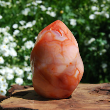 1lb Large Chunky Carnelian Crystal Flame Tower, Orbicular Carnelian Agate, Madag picture
