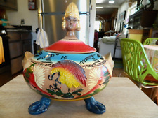 Vintage Mexican Pottery / Cuernavaca ~ Footed Bowl with Lid picture