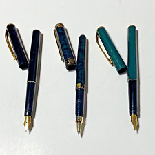 3 VTG Pens: 1 MICRO CERAMIC Ballpoint and 2 Unbranded Fountain Pens /Refillable picture