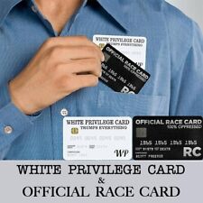 W. Privilege or Official Race Card, NEW, Joke, Prank, Prop, Replica credit/debit picture